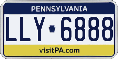PA license plate LLY6888