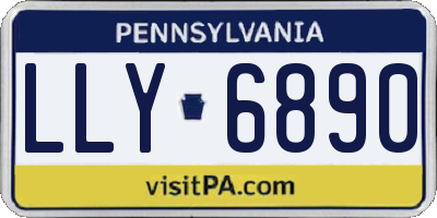 PA license plate LLY6890