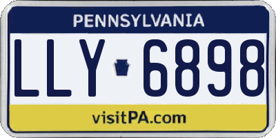 PA license plate LLY6898