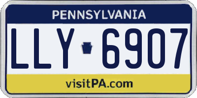 PA license plate LLY6907