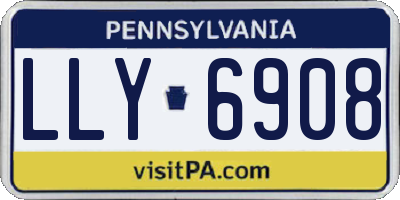PA license plate LLY6908