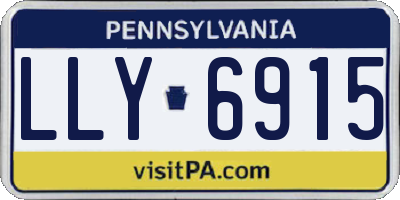 PA license plate LLY6915