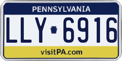 PA license plate LLY6916