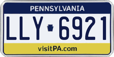 PA license plate LLY6921