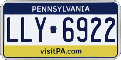 PA license plate LLY6922