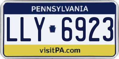 PA license plate LLY6923