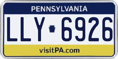 PA license plate LLY6926
