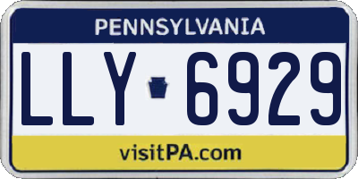 PA license plate LLY6929