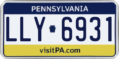 PA license plate LLY6931