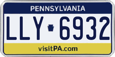 PA license plate LLY6932