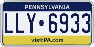 PA license plate LLY6933