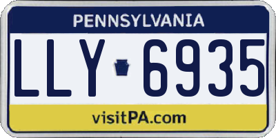 PA license plate LLY6935
