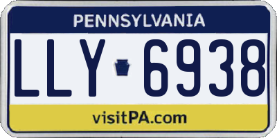 PA license plate LLY6938