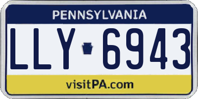 PA license plate LLY6943
