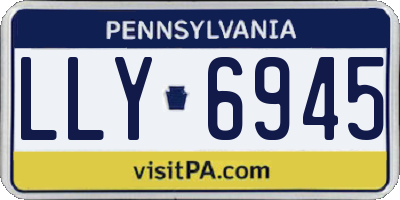 PA license plate LLY6945