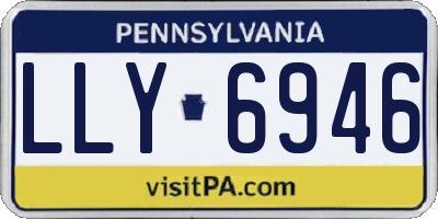 PA license plate LLY6946
