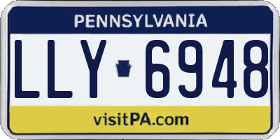 PA license plate LLY6948