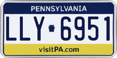 PA license plate LLY6951