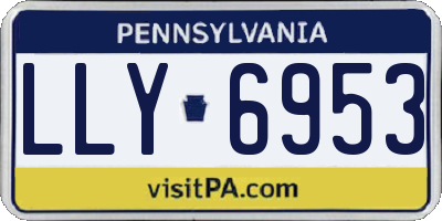 PA license plate LLY6953