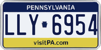 PA license plate LLY6954