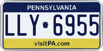 PA license plate LLY6955