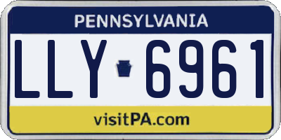 PA license plate LLY6961