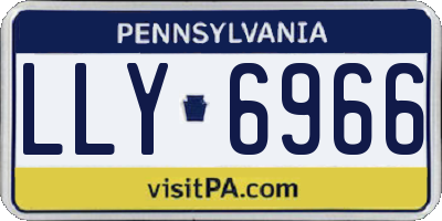 PA license plate LLY6966