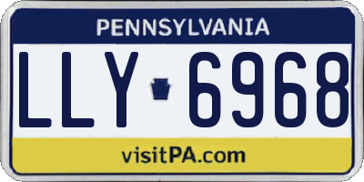 PA license plate LLY6968