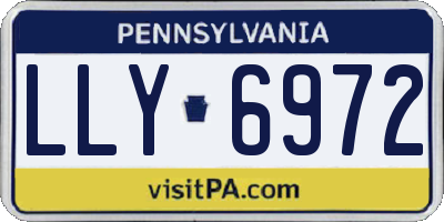 PA license plate LLY6972