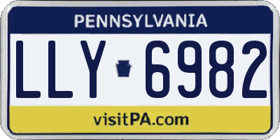 PA license plate LLY6982