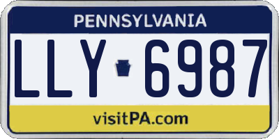 PA license plate LLY6987