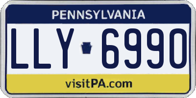 PA license plate LLY6990