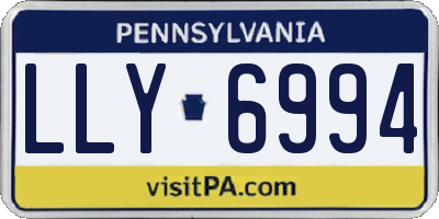 PA license plate LLY6994
