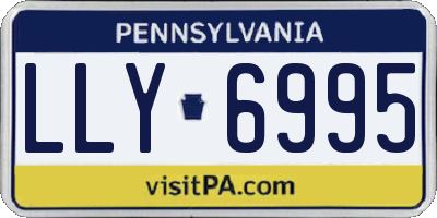 PA license plate LLY6995
