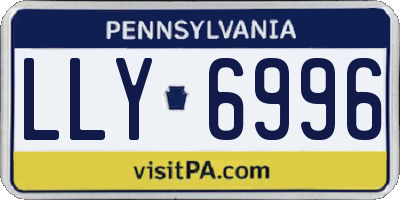 PA license plate LLY6996