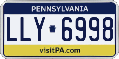 PA license plate LLY6998
