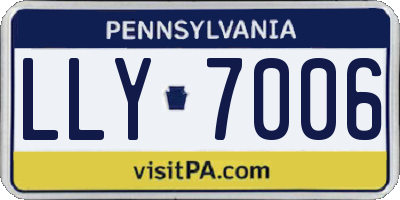 PA license plate LLY7006