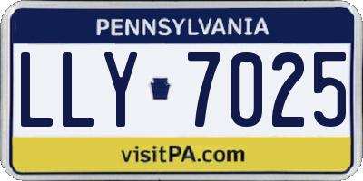 PA license plate LLY7025