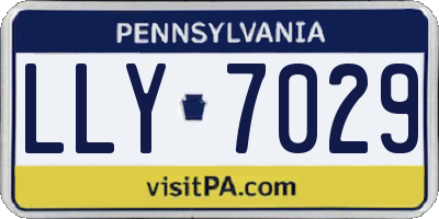 PA license plate LLY7029