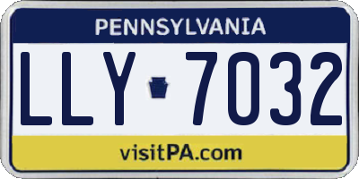 PA license plate LLY7032