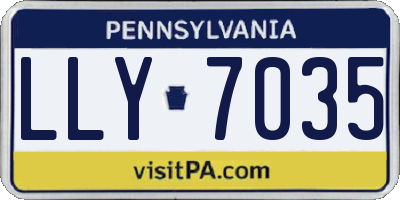 PA license plate LLY7035