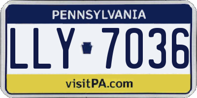 PA license plate LLY7036