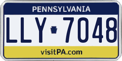 PA license plate LLY7048