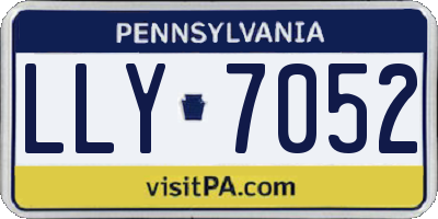 PA license plate LLY7052