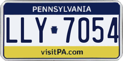 PA license plate LLY7054