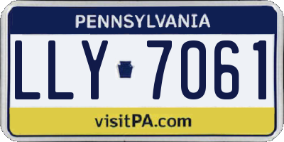 PA license plate LLY7061