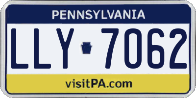 PA license plate LLY7062
