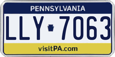 PA license plate LLY7063