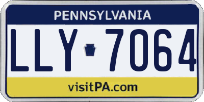 PA license plate LLY7064