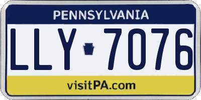 PA license plate LLY7076